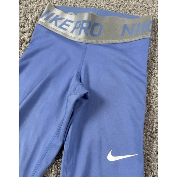 Nike Pro‎ Dri Fit Girls Athletic Tights Pants Performance Purple XS - Picture 2 of 7